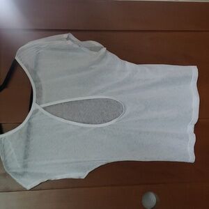 Soybu White Tissue Yoga Top XS